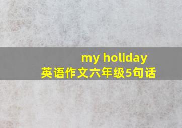 my holiday 英语作文六年级5句话